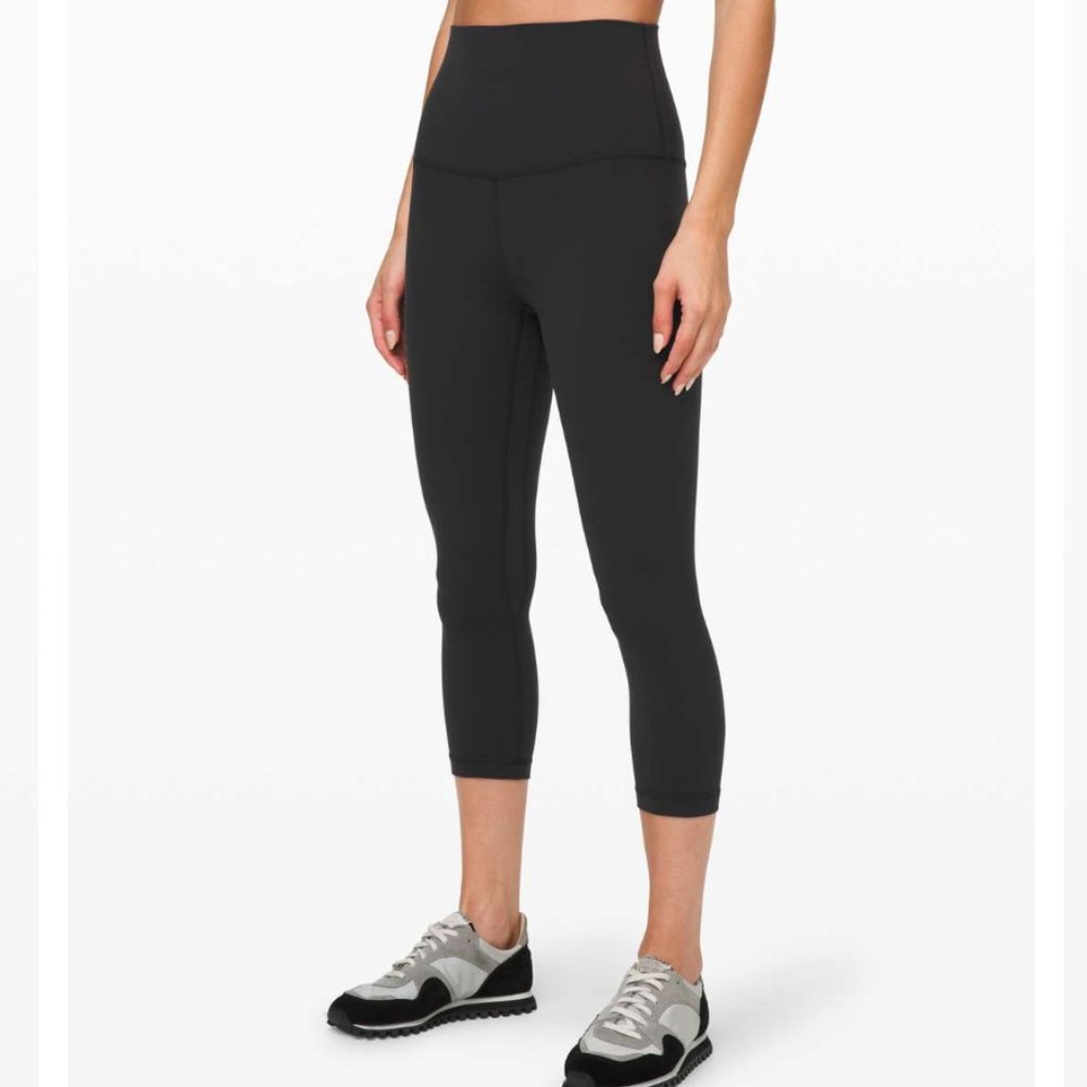 lululemon athletica Black High-Waisted Cropped Leggings